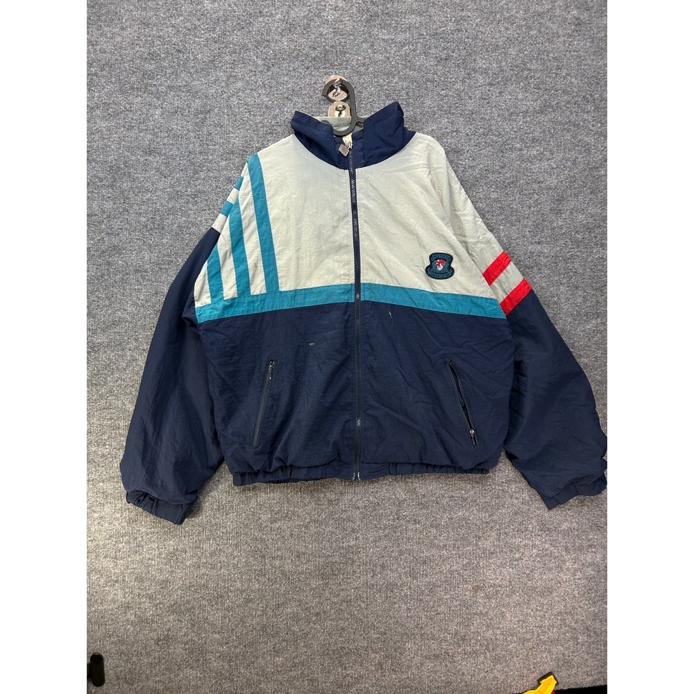 Givenchy Active Sport Track Jacket Men's White Blue Colorblock Windbreaker - XL